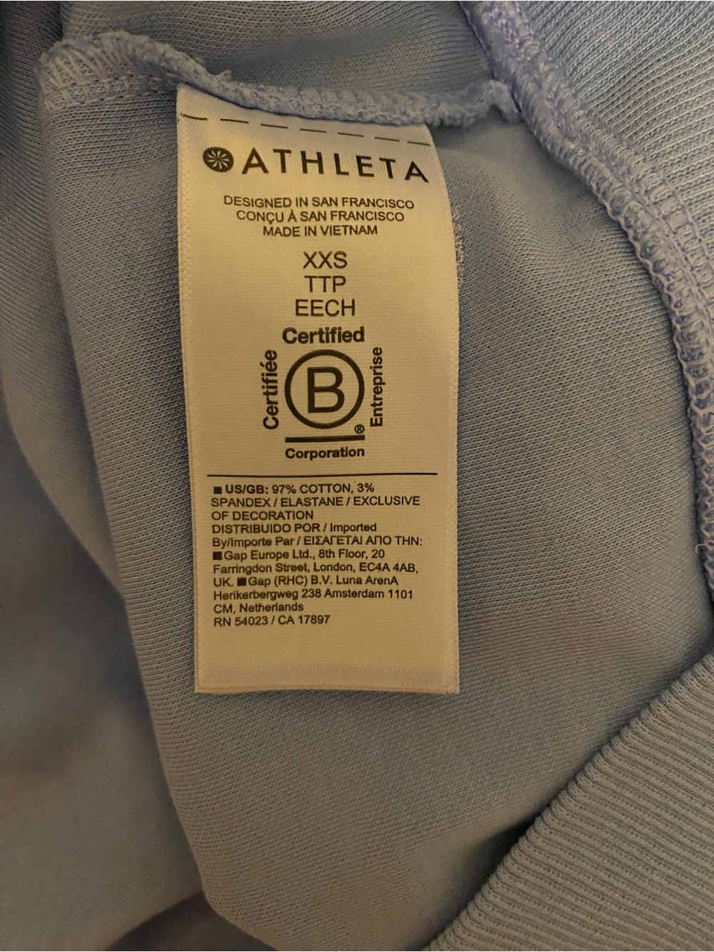 Athleta Light Blue Hoodie Sweatshirt - NWT - Picture 4 of 4